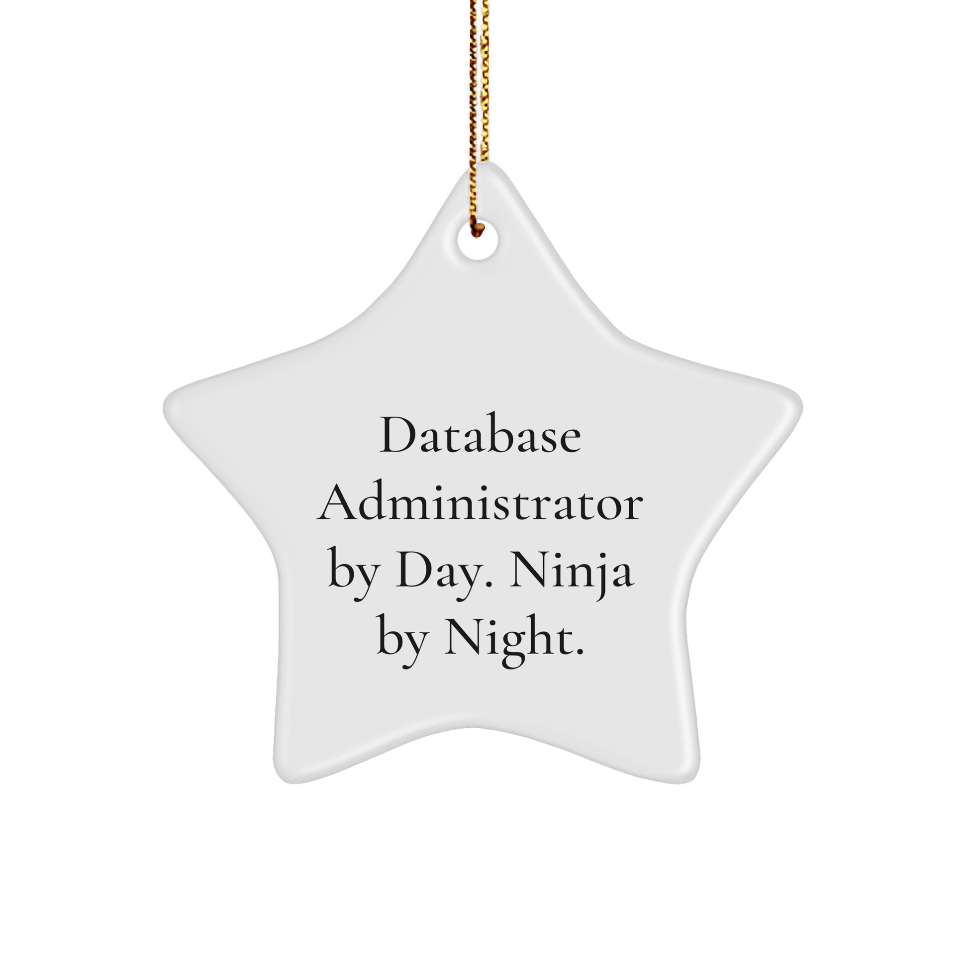 Database Administrator Star Ornament, Gifts from Friends, Christmas Unique Gifts for Database Administrator By Day. Ninja By Night. - The Buy Boom