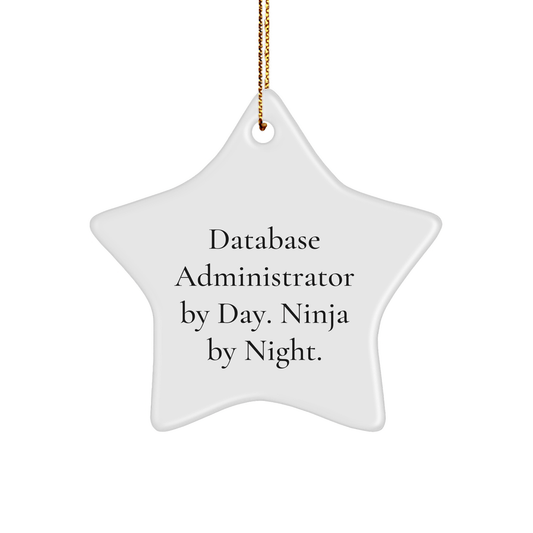 Database Administrator Star Ornament, Gifts from Friends, Christmas Unique Gifts for Database Administrator By Day. Ninja By Night. - The Buy Boom