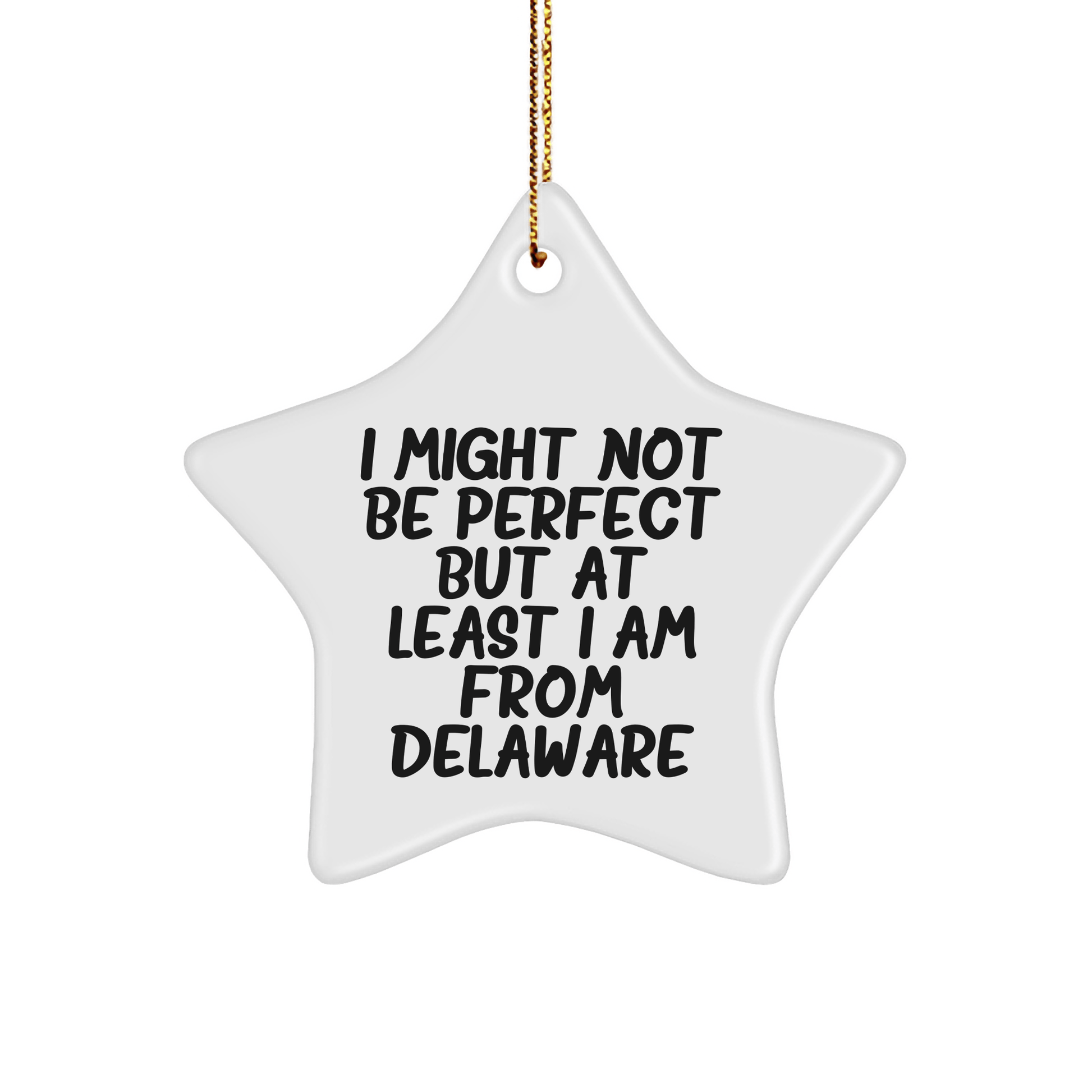 Delaware Proud Star Ornament, Funny Quote Gifts from Delaware for Friends and Family, Christmas Decoration - The Buy Boom