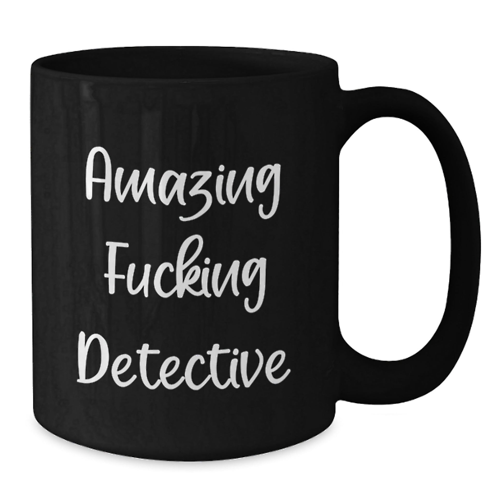 Detective Gifts for Men from Friends - Funny Birthday Quote on Black Coffee Mug, 11oz or 15oz Microwave and Dishwasher Safe - The Buy Boom