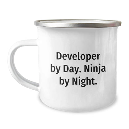 Developer Gifts By Day, Ninja By Night, Funny Camping Mug for Men, Women, Friends, Coworkers, Family - Graduation Unique Gifts from Friends, Coworkers, Family - The Buy Boom