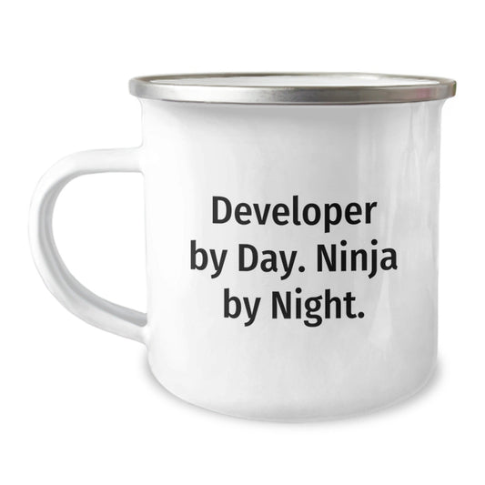 Developer Gifts By Day, Ninja By Night, Funny Camping Mug for Men, Women, Friends, Coworkers, Family - Graduation Unique Gifts from Friends, Coworkers, Family - The Buy Boom