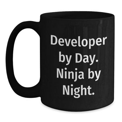 Developer Gifts Funny Quote Ninja Mug Black Graduation Unique Gifts from Friends - The Buy Boom