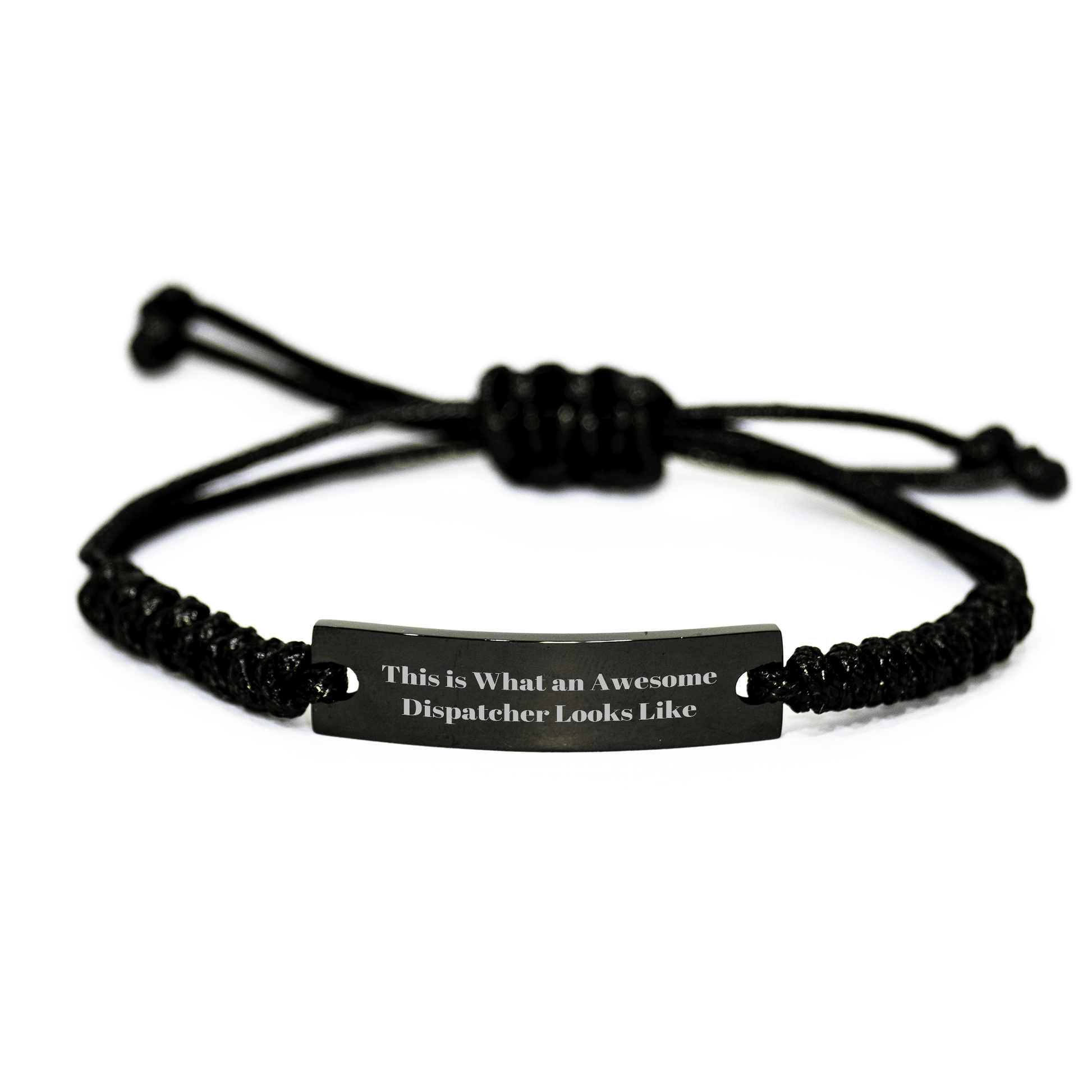 Dispatcher Gifts, This Is What An Awesome Dispatcher Looks Like, Black Rope Bracelet, Adjustable, Engraved, Father's Day Unique Gifts from Men to Dispatcher - The Buy Boom