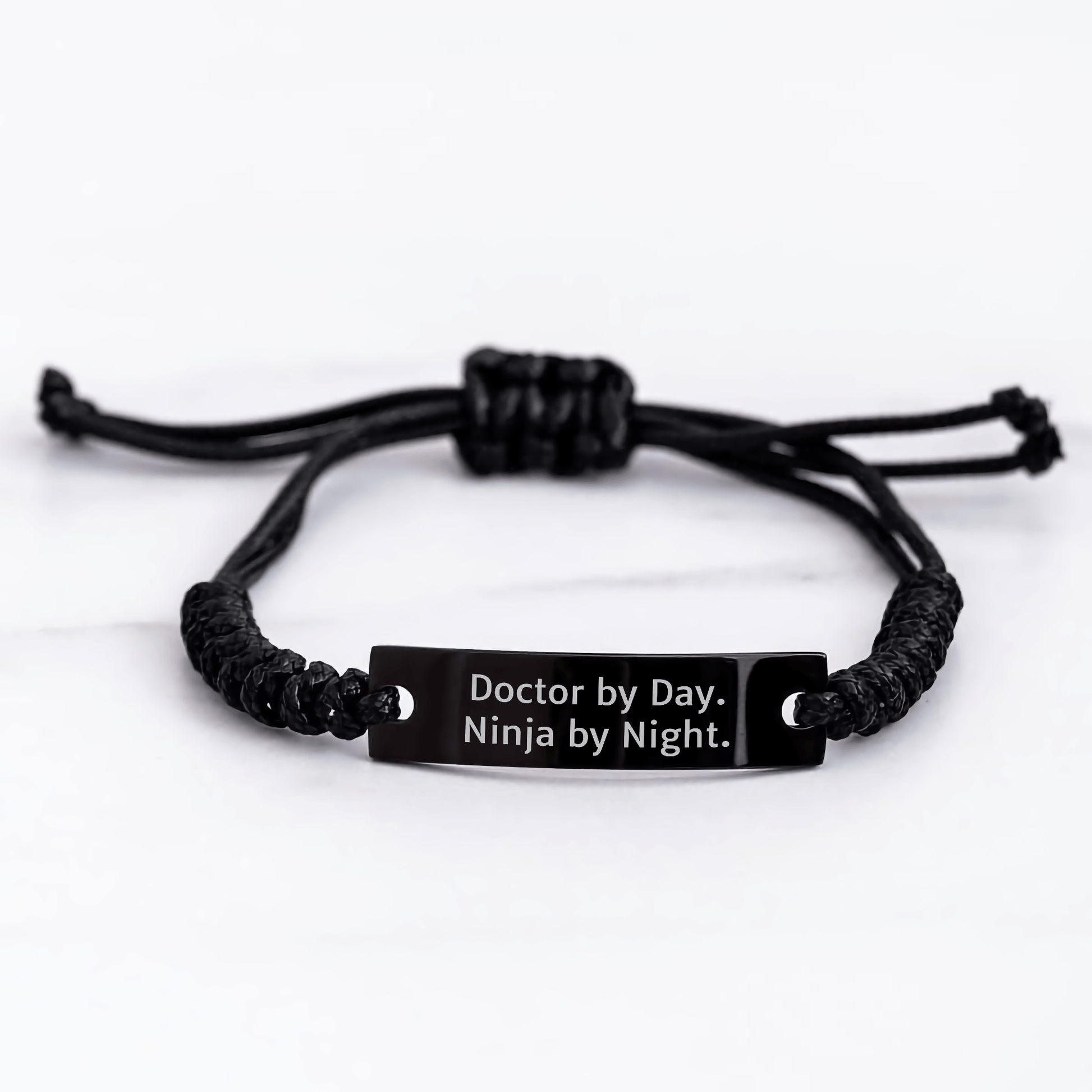 Doctor By Day, Ninja By Night. Funny Rope Bracelet Gifts from Men for Doctors - Father's Day Unique Gifts - The Buy Boom