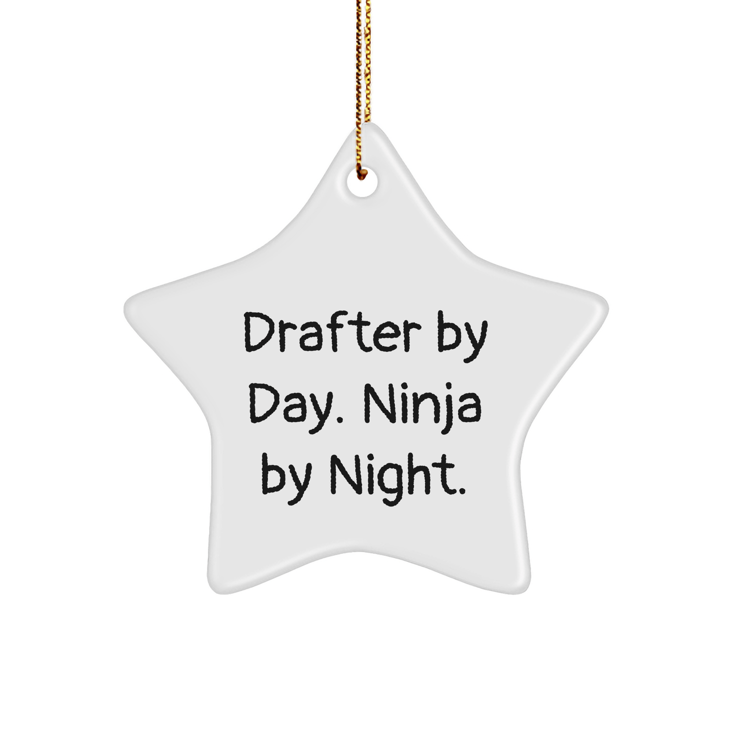 Drafter Gifts by Day, Ninja Star Ornaments by Night, Funny Christmas Decorations for Men, Women, Friends, Coworkers, Family - The Buy Boom