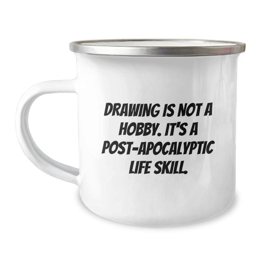 Drawing Gifts for Men - Funny Inspirational Quote Mugs, Gifts from Men, for Drawing Enthusiasts, Graduation Unique Gifts, 12oz Stainless Steel Camping Mug - The Buy Boom