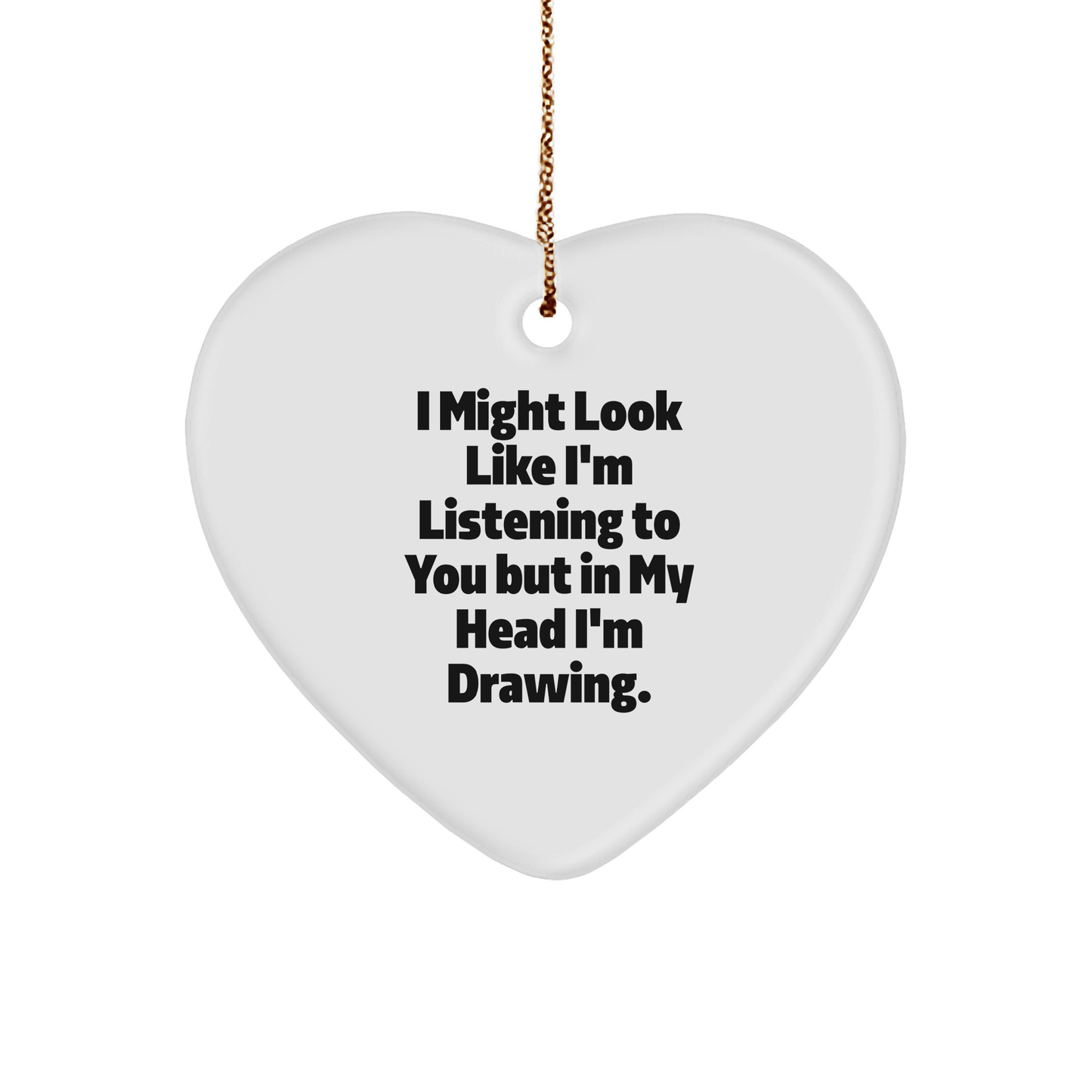 Drawing Inspiration Funny Heart Ornament Gifts from Friends for Men, Women, Family Christmas - The Buy Boom