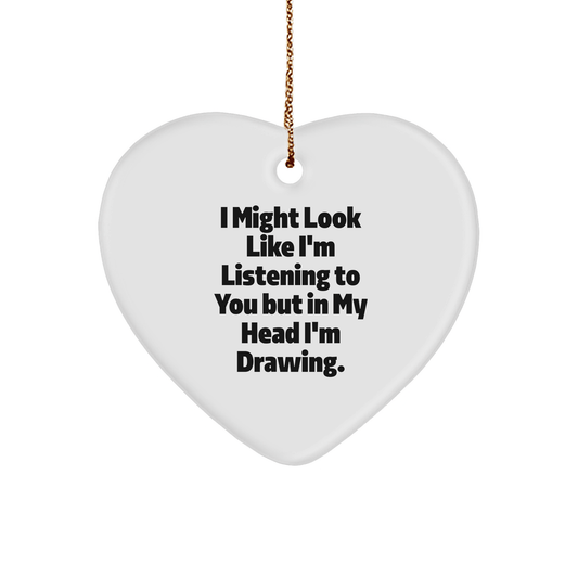 Drawing Inspiration Funny Heart Ornament Gifts from Friends for Men, Women, Family Christmas - The Buy Boom