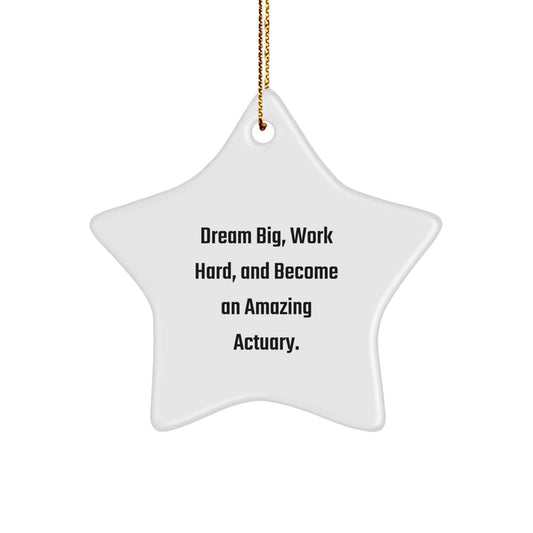 Dream Big and Shine Bright Actuary Star Ornament Gifts for Actuary Friends and Family - Funny Inspirational Quote - Christmas Unique Gifts from Friends - The Buy Boom