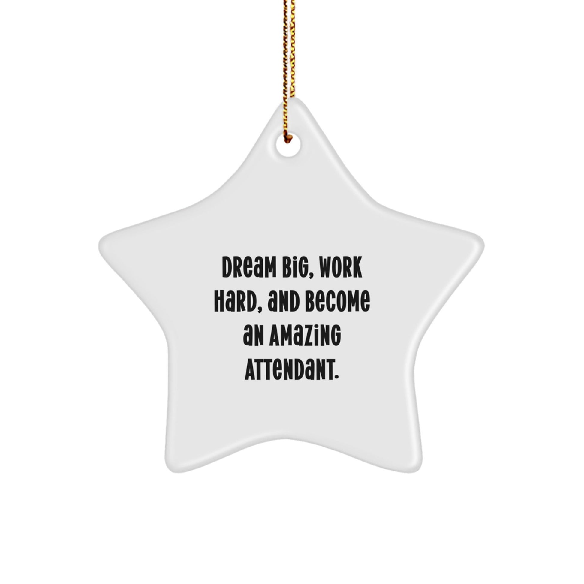 Dream Big Attendant Christmas Unique Gifts from Friends Decorative Star Ornament - Inspirational Quote - The Buy Boom