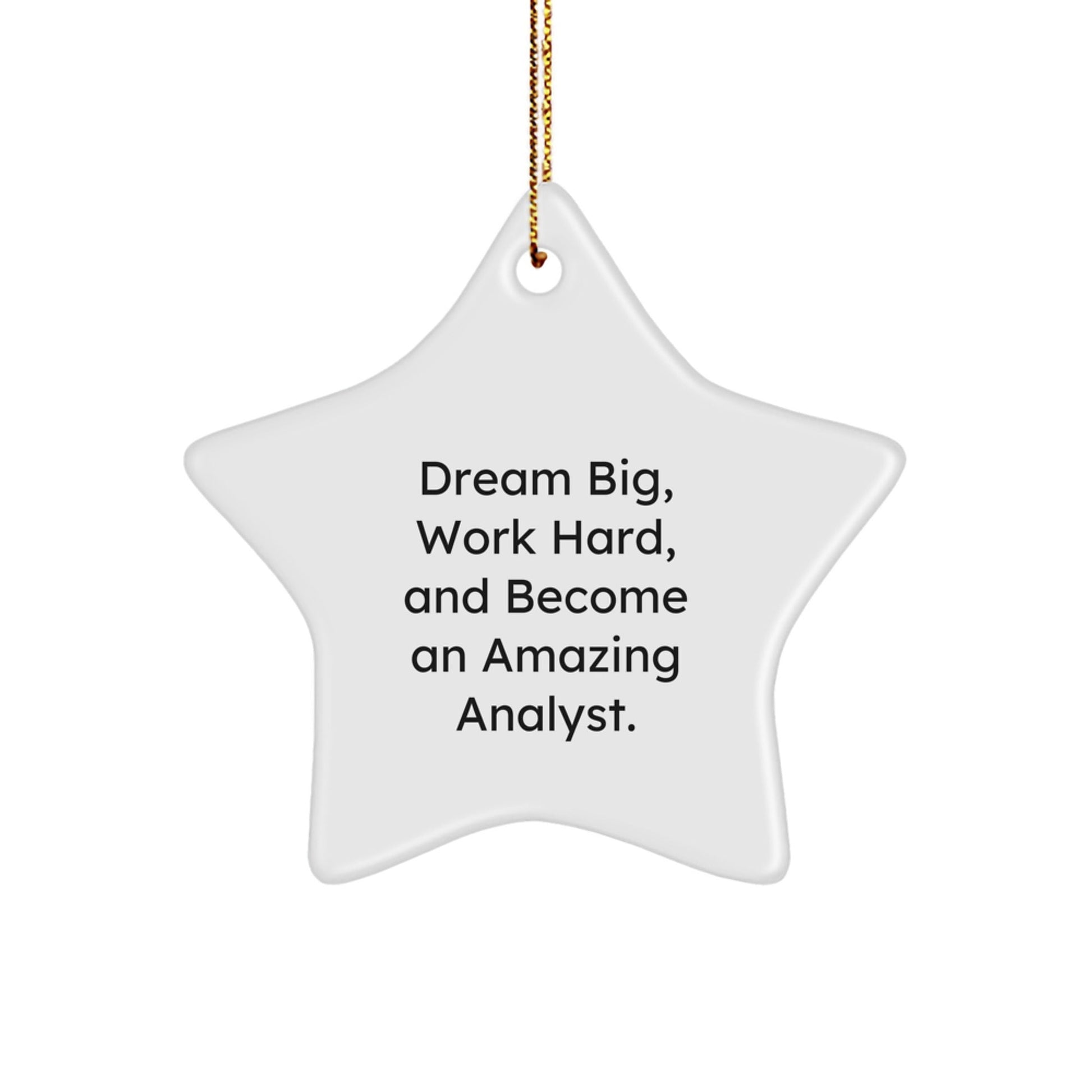 Dream Big, Work Hard, Become an Amazing Analyst Star Ornament, Gifts from Family, Friends, or Coworkers for Christmas - The Buy Boom