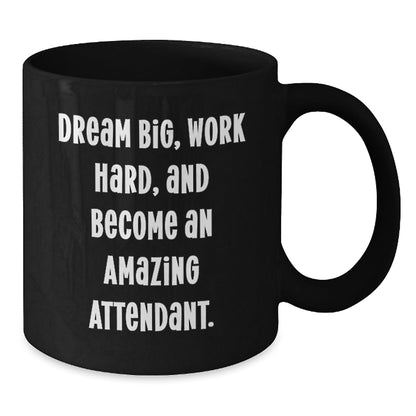 Dream Big Work Hard Gifts for Attendants - Inspirational Black Coffee Mug from Friends - 11oz or 15oz Ceramic Christmas Unique Gifts - The Buy Boom