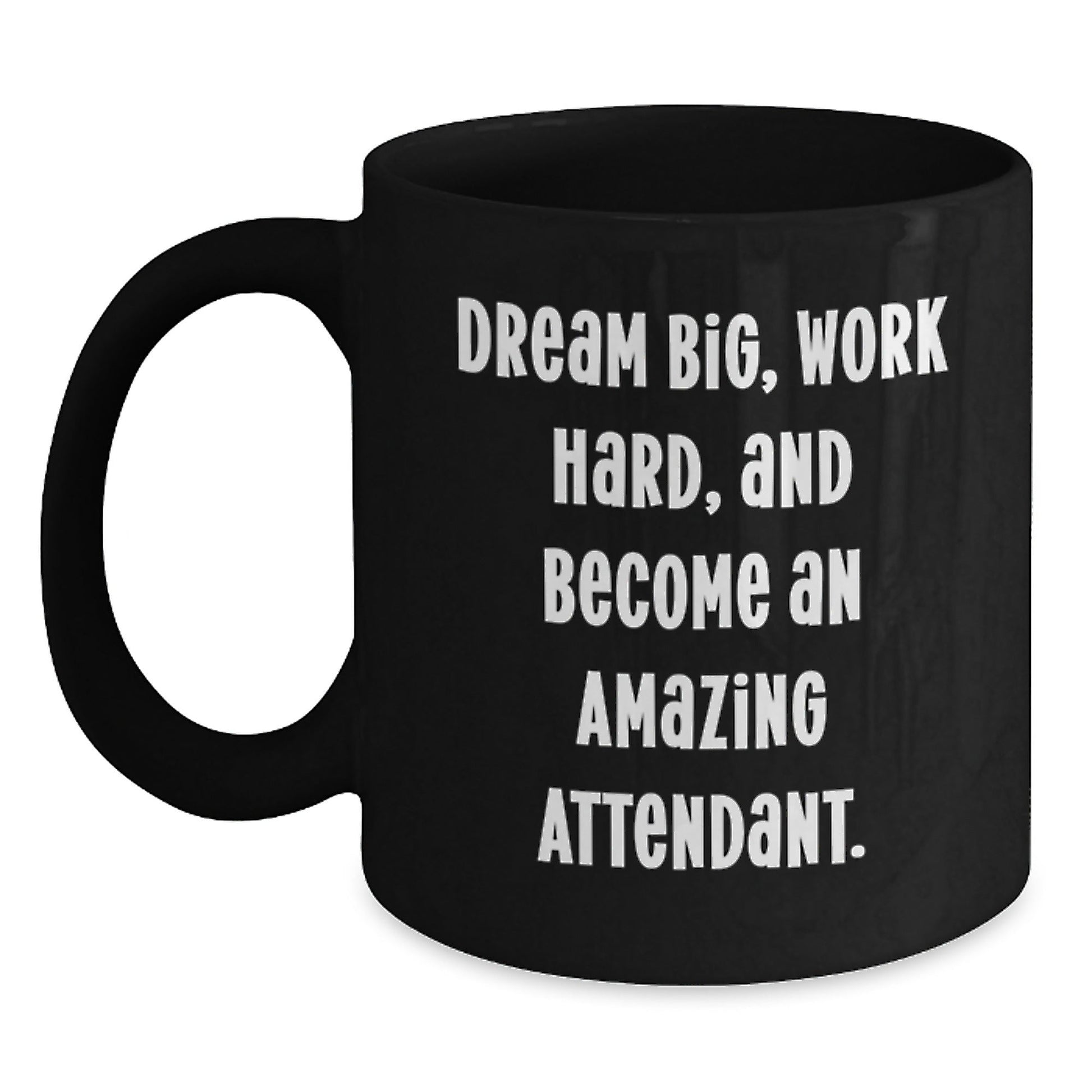 Dream Big Work Hard Gifts for Attendants - Inspirational Black Coffee Mug from Friends - 11oz or 15oz Ceramic Christmas Unique Gifts - The Buy Boom