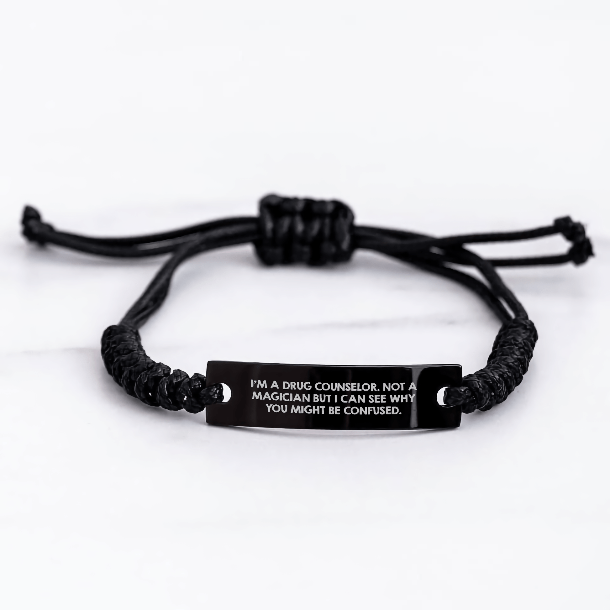 Drug Counselor Humor Rope Bracelet, Funny Quote Gift for Men, Father's Day Unique Gifts from Family, Friends, or Coworkers - The Buy Boom