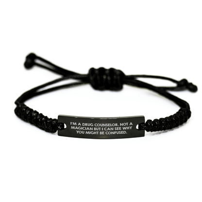 Drug Counselor Humor Rope Bracelet, Funny Quote Gift for Men, Father's Day Unique Gifts from Family, Friends, or Coworkers - The Buy Boom