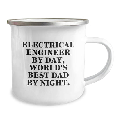 Electrical Engineer Gifts from Men to Electrical Engineer Friends by Day, Camping Mug for Birthday, Funny Quote 'Electrical Engineer by Day, World's Best Dad By Night.' - The Buy Boom