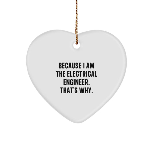 Electrical Engineer Heart Ornament for Men - Funny Quote Gifts from Friends, Coworkers, or Family for Christmas Unique Presents - The Buy Boom