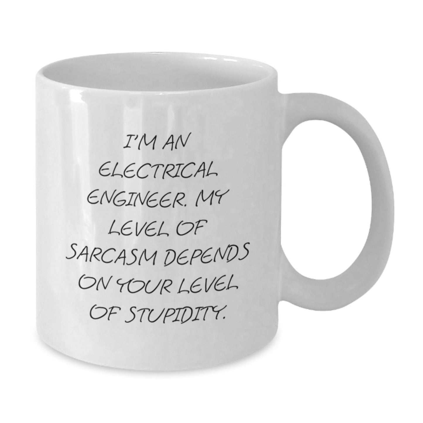 Electrical Engineer Sarcasm Funny Gifts for Men from Friends Unique White Coffee Mug, 11oz or 15oz Capacity, Ceramic, Microwave, Dishwasher Safe Graduation - The Buy Boom