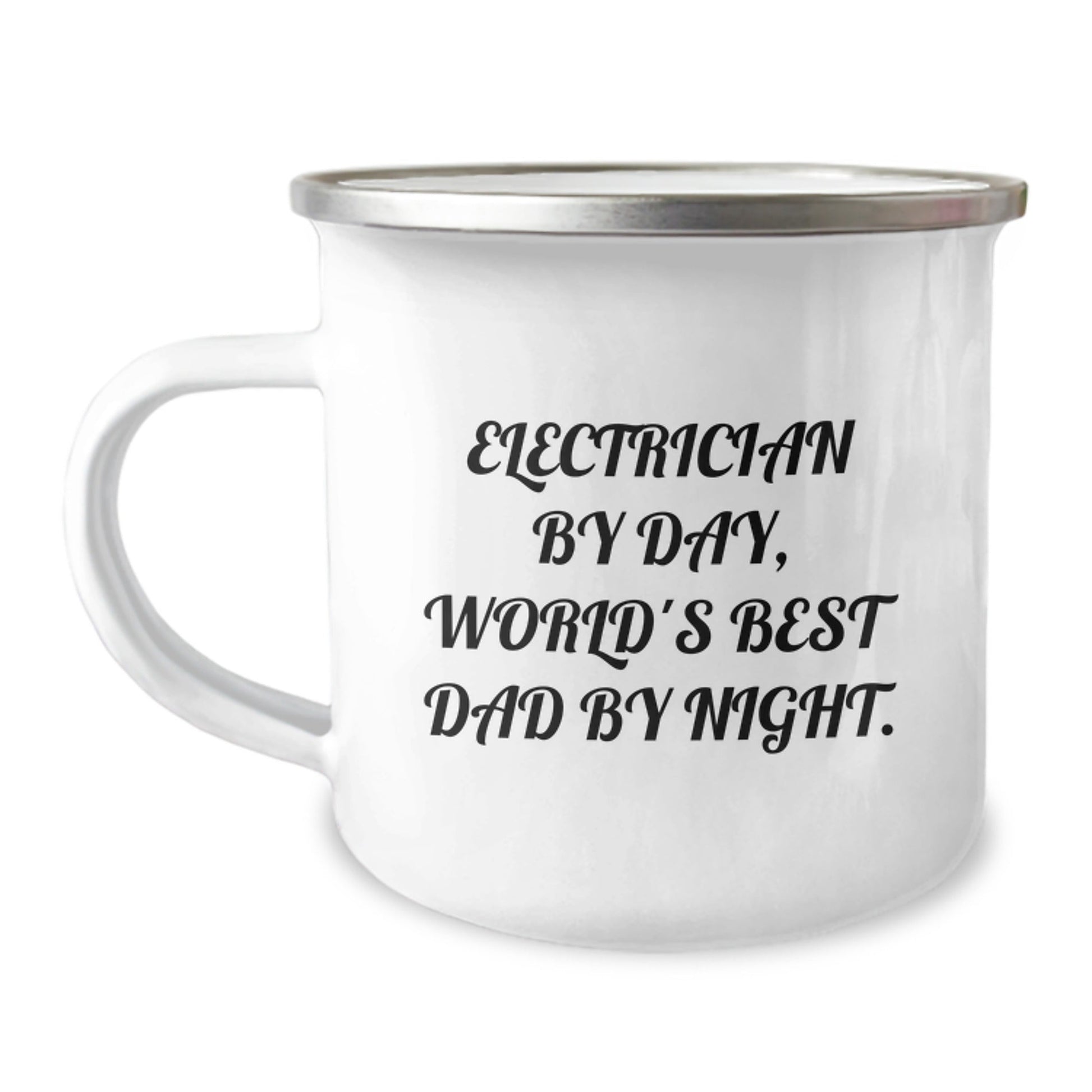 Electrician Gifts, Funny Camping Mug, 'Electrician By Day, World's Best Dad By Night.' - Unique Birthday Unique Gifts from Friends to Electrician - The Buy Boom
