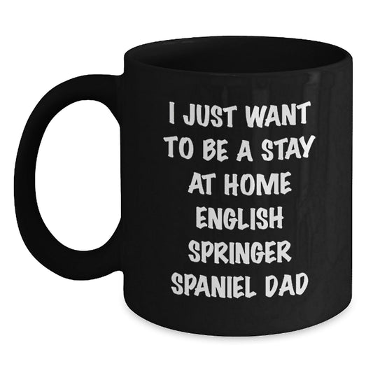 English Springer Spaniel Dog Dad Funny Quote Black Coffee Mugs Gifts for Men from Family on Graduation Unique Unique Gifts - The Buy Boom