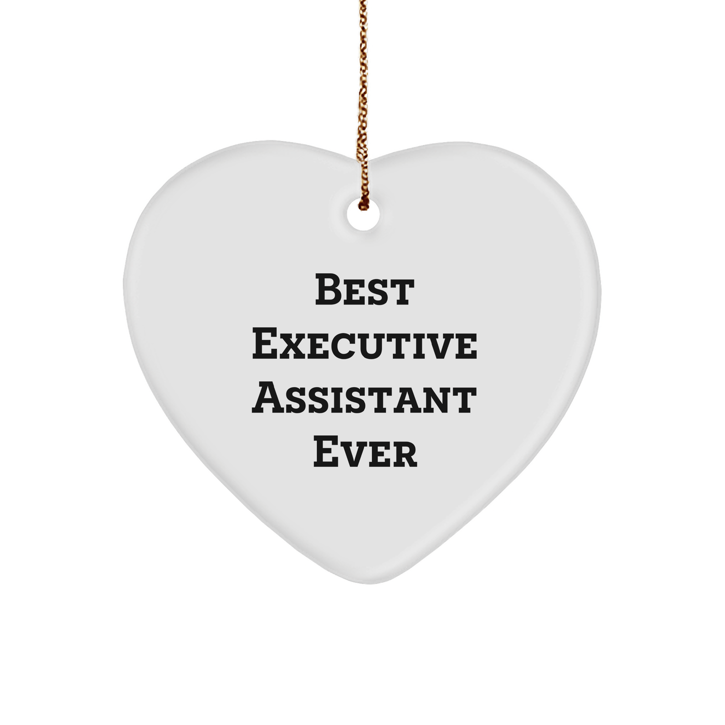 Executive Assistant Heart Ornament Gifts from Friends - 'Best Executive Assistant Ever' Quote for Christmas - The Buy Boom