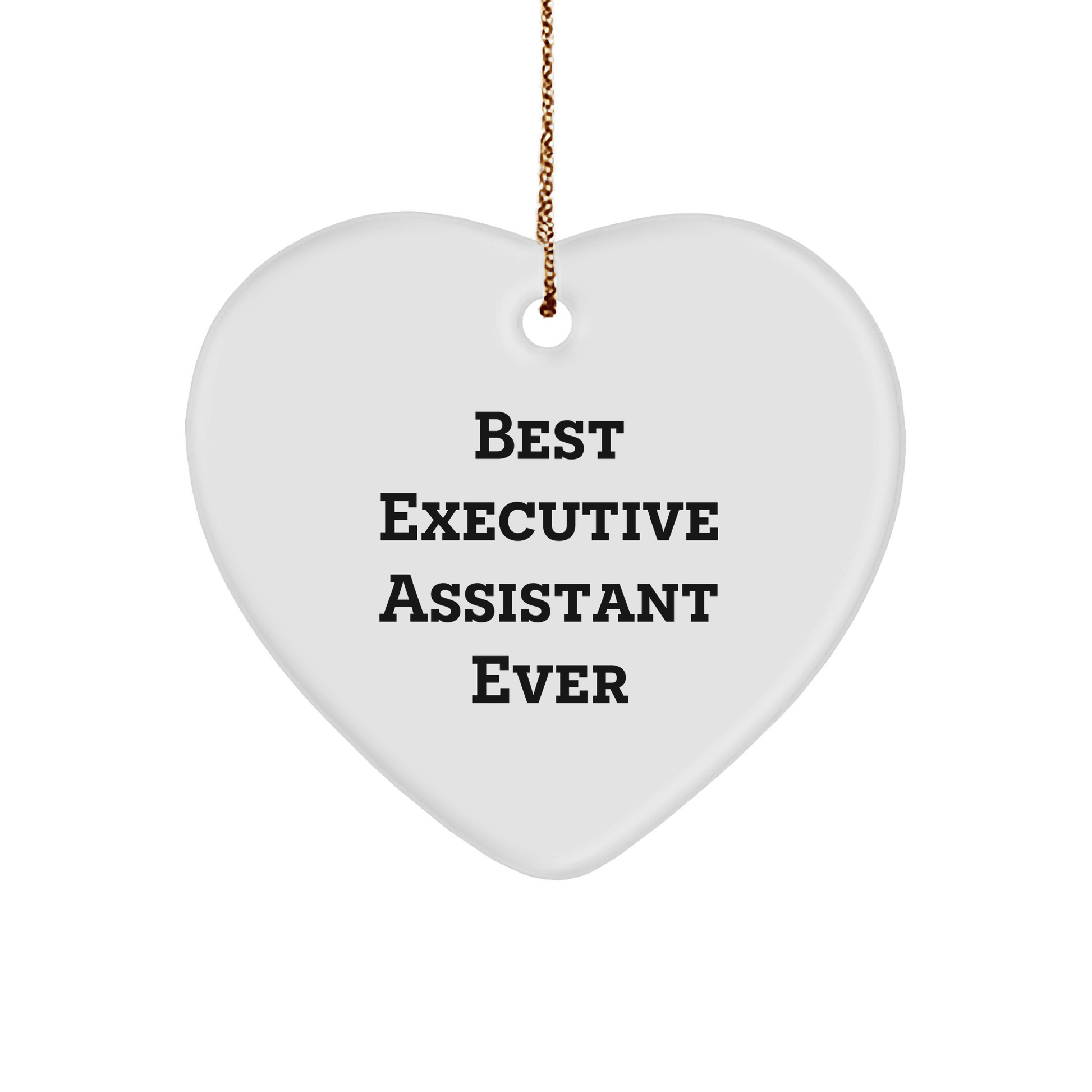 Executive Assistant Heart Ornament Gifts from Friends - 'Best Executive Assistant Ever' Quote for Christmas - The Buy Boom