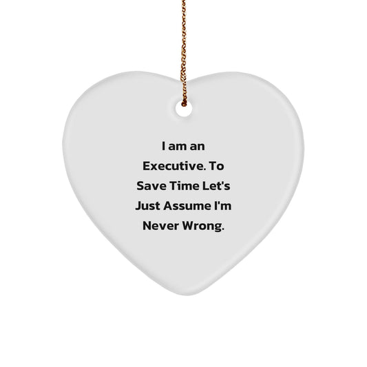 Executive Funny Heart Ornament Gifts from Friends and Family for Christmas Unique Executive Gifts - The Buy Boom