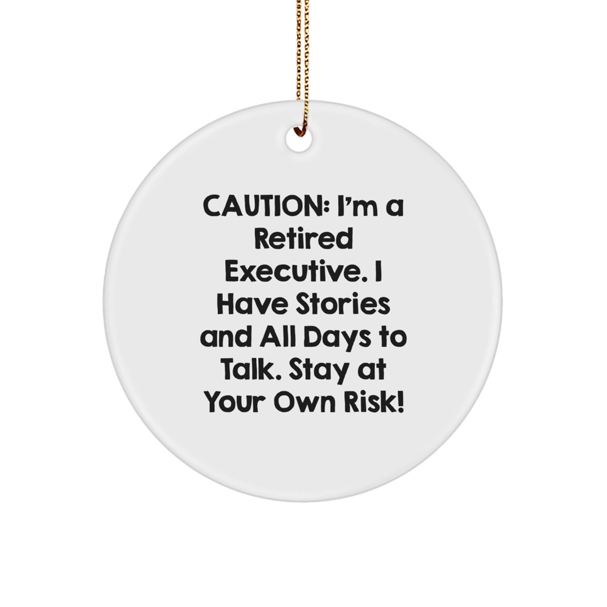 Executive Gifts from Friends, Family, and Coworkers - Cautionary Circle Ornament for Christmas - The Buy Boom