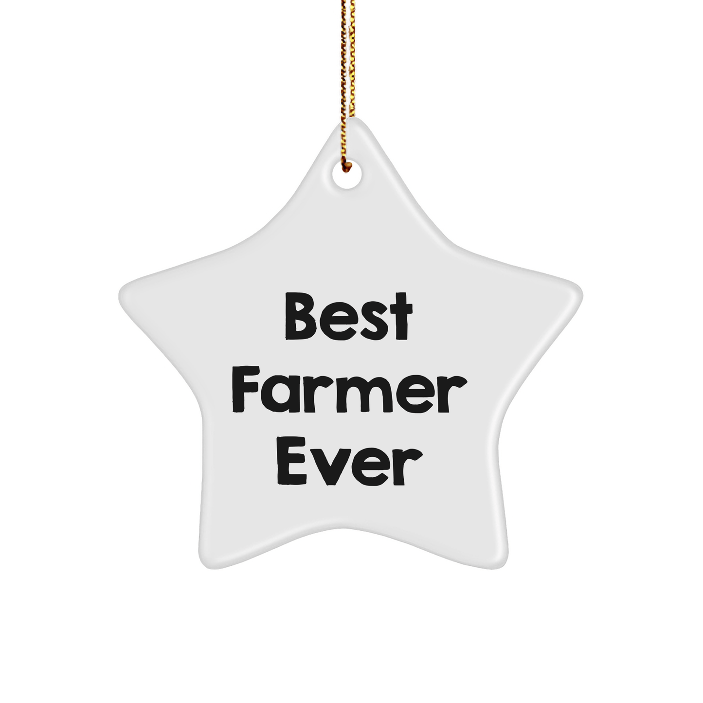 Farmer Gifts from Friends - Best Farmer Ever Star Ornament for Christmas - 'You're the Star' Quote - The Buy Boom