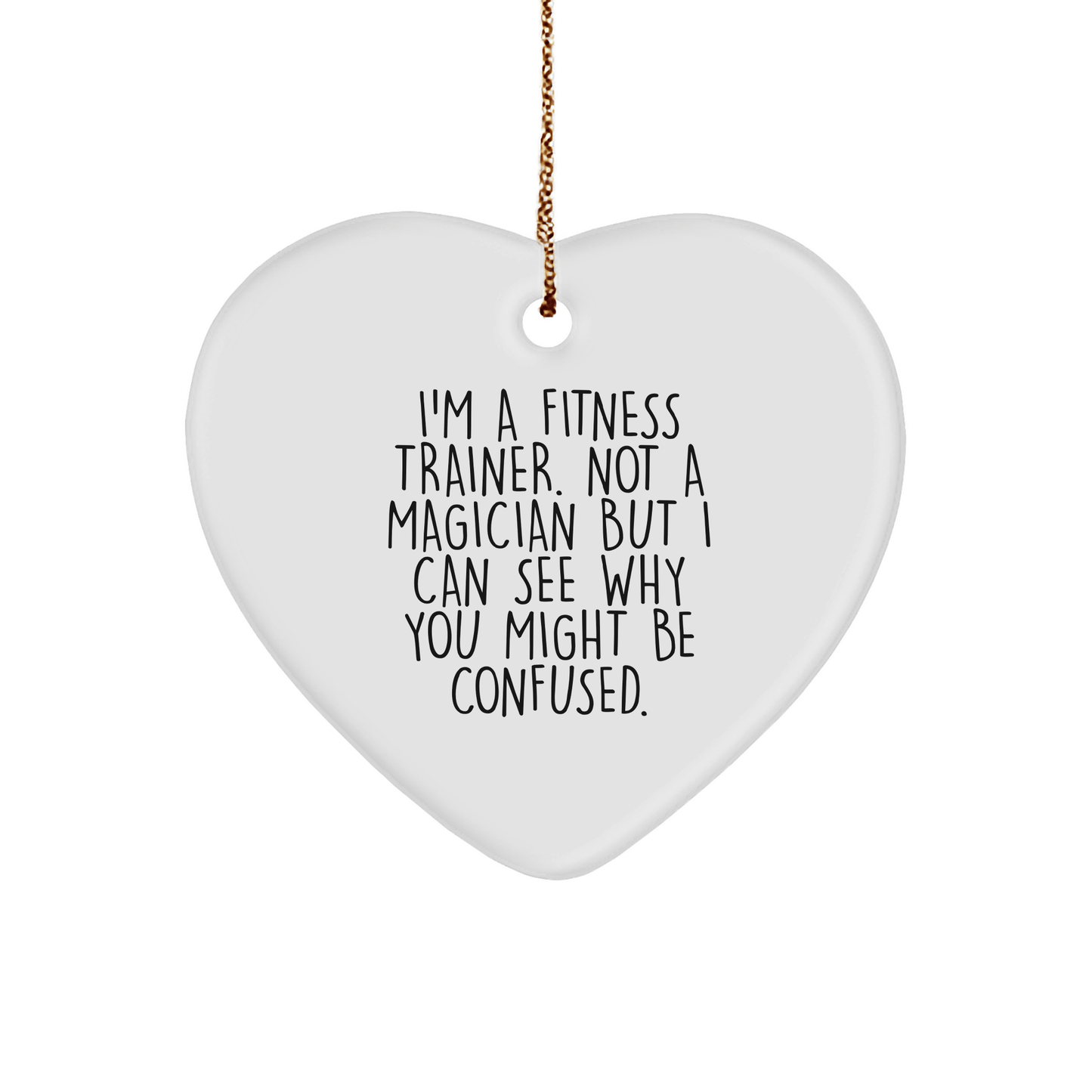 Fitness Trainer Gifts, Funny Quote Heart Ornament, Christmas Unique Gifts from Friends to Fitness Trainers - The Buy Boom