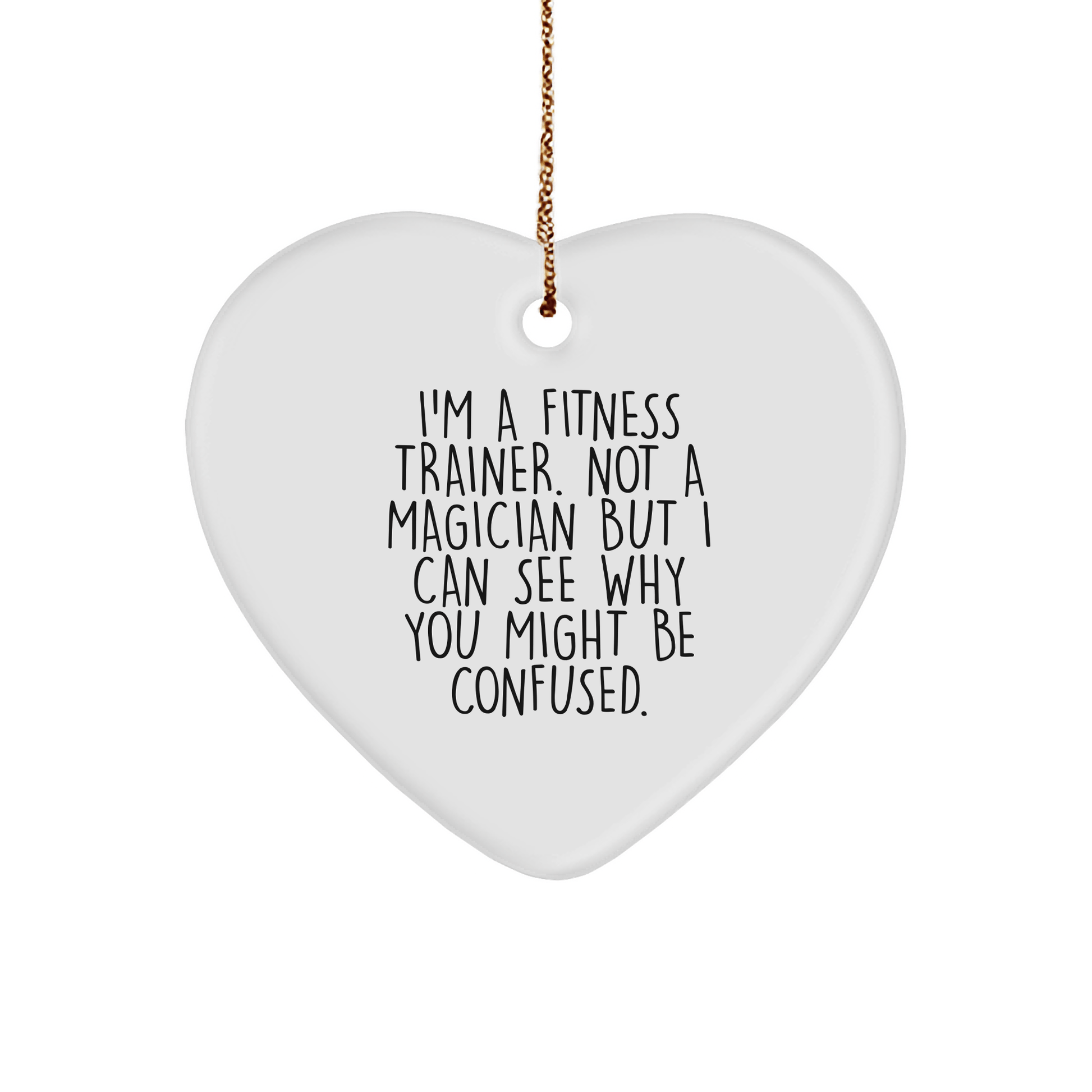 Fitness Trainer Gifts, Funny Quote Heart Ornament, Christmas Unique Gifts from Friends to Fitness Trainers - The Buy Boom