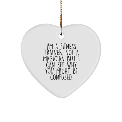 Fitness Trainer Gifts, Funny Quote Heart Ornament, Christmas Unique Gifts from Friends to Fitness Trainers - The Buy Boom