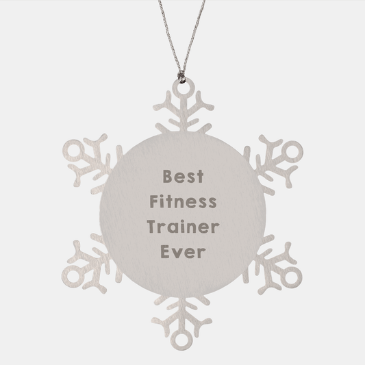 Fitness Trainer Snowflake Ornament, Funny Quote Gifts from Men for Fitness Trainers or Women, Unique Christmas Unique Gifts for Friends, Coworkers, Family - The Buy Boom