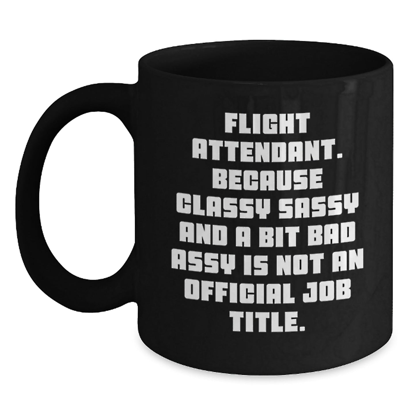 Flight Attendant Humor Gifts for Him Her Coworkers Funny Black Coffee Mug Christmas Unique Presents - The Buy Boom