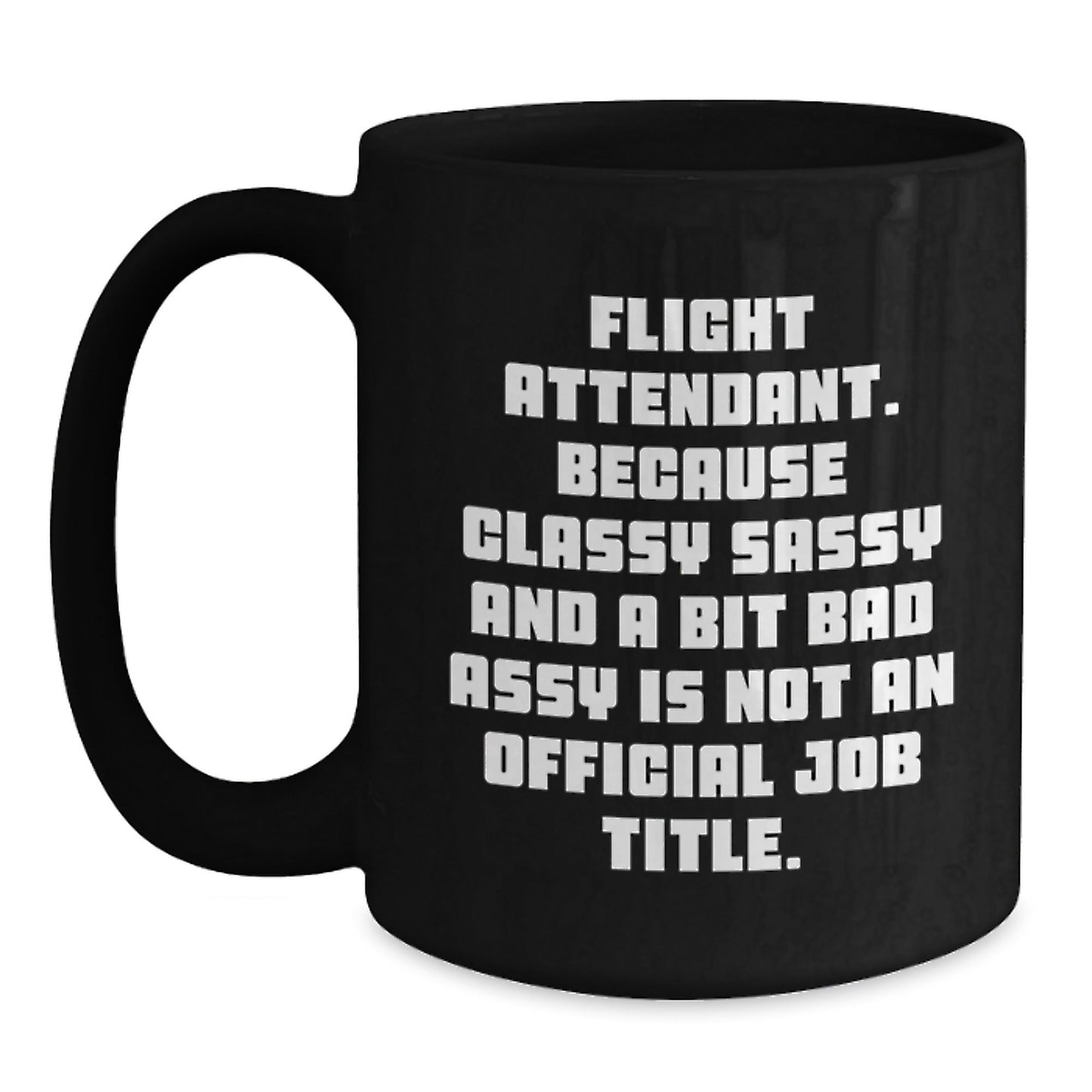 Flight Attendant Humor Gifts for Him Her Coworkers Funny Black Coffee Mug Christmas Unique Presents - The Buy Boom