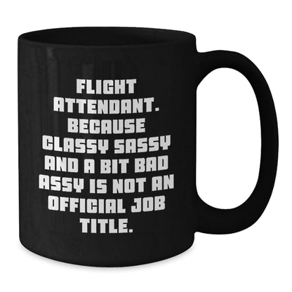Flight Attendant Humor Gifts for Him Her Coworkers Funny Black Coffee Mug Christmas Unique Presents - The Buy Boom