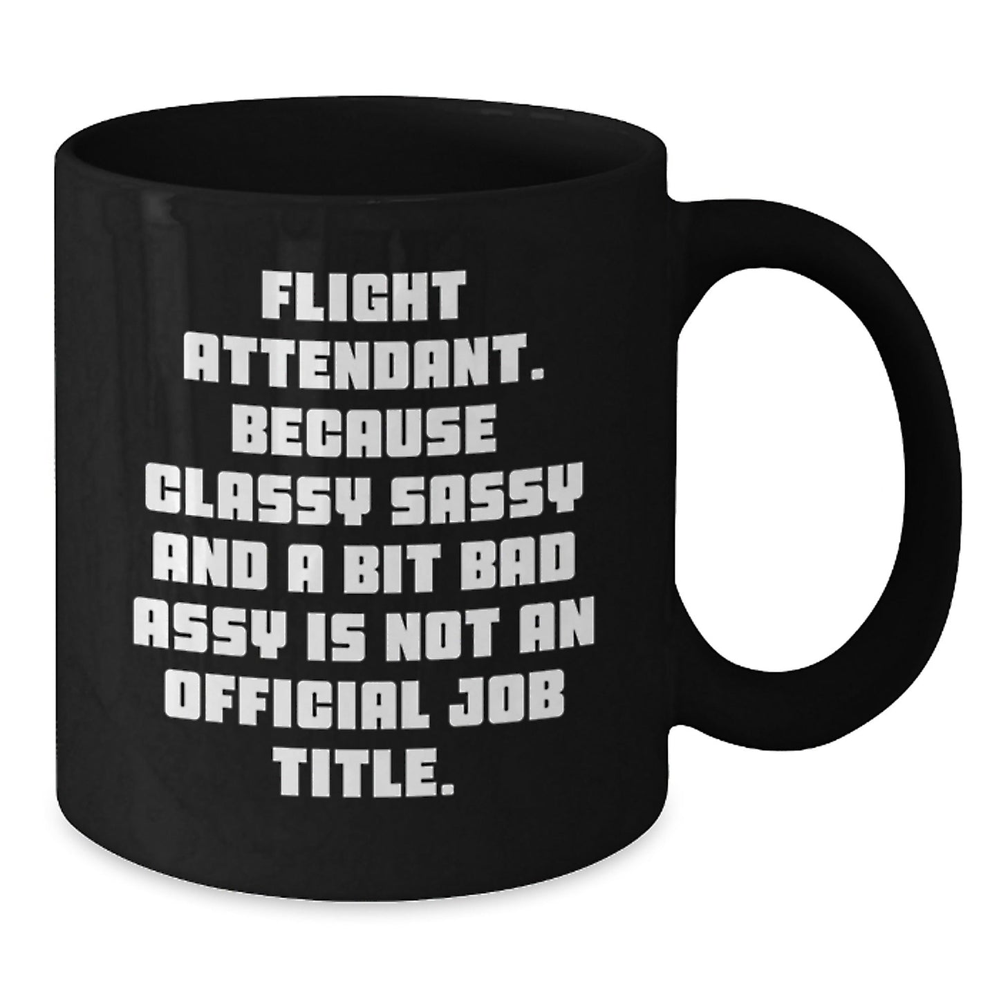 Flight Attendant Humor Gifts for Him Her Coworkers Funny Black Coffee Mug Christmas Unique Presents - The Buy Boom