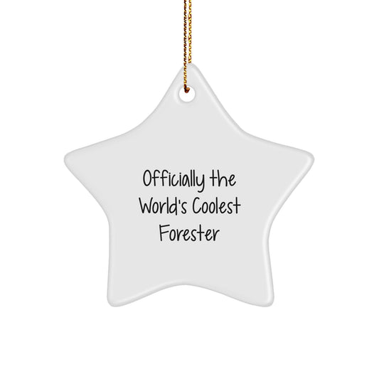 Forester Gifts for Him Funny Star Ornament Officially The Worlds Coolest Forester Gifts from Friends Family - The Buy Boom