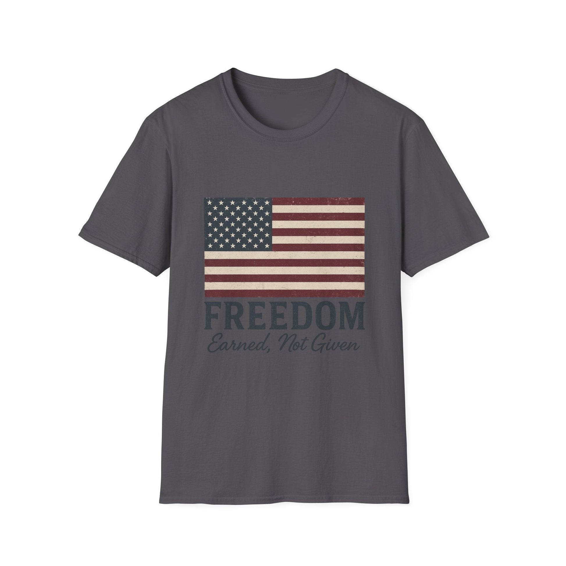 “Freedom Earned, Not Given” Patriotic T-Shirt – Soft Unisex Tee for Veterans, Independence Day & Everyday American Pride - The Buy Boom