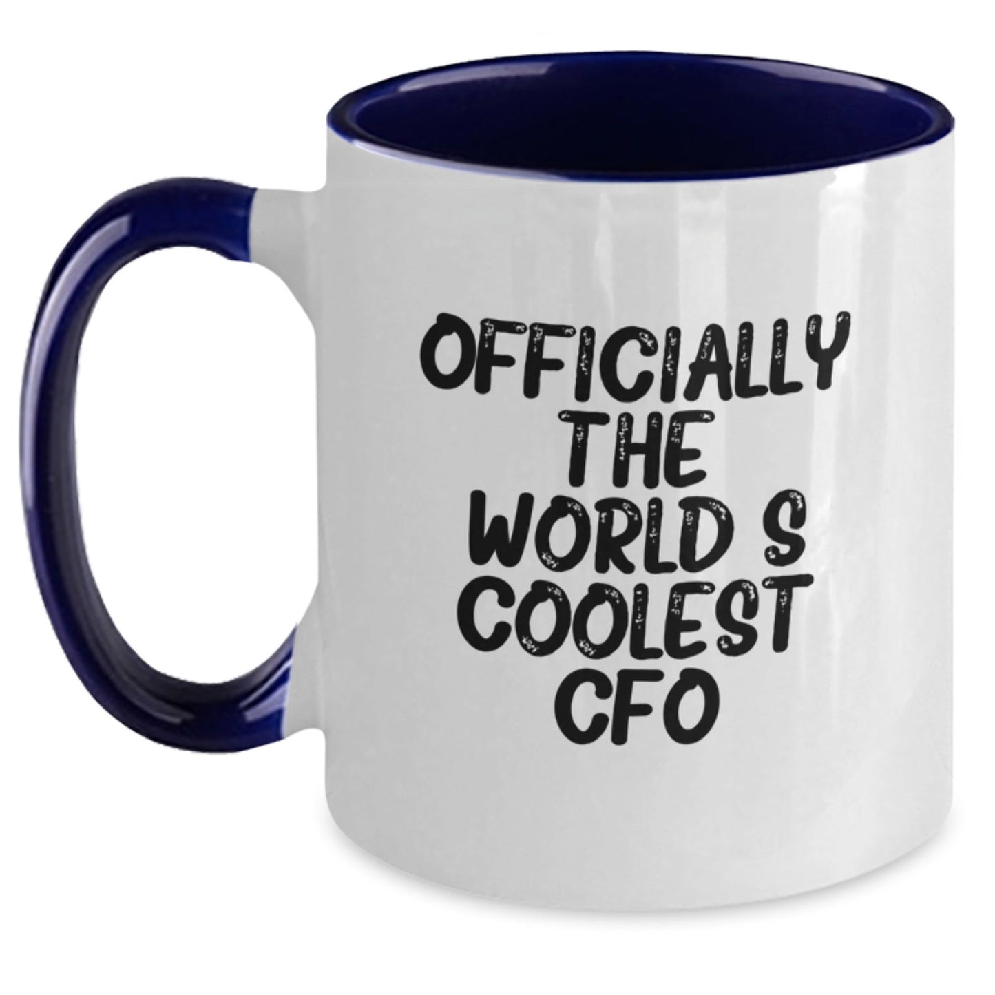 Fun Gifts from Friends for CFO, Funny Two Tone Coffee Mug, Officially The World's Coolest Cfo Christmas Unique Gifts, Black and White, 11oz Capacity - The Buy Boom