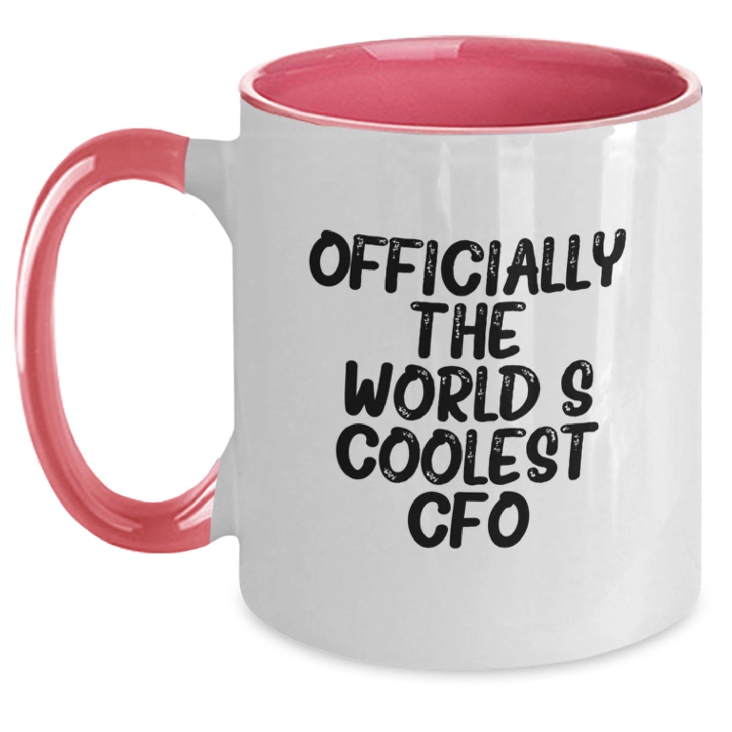 Fun Gifts from Friends for CFO, Funny Two Tone Coffee Mug, Officially The World's Coolest Cfo Christmas Unique Gifts, Black and White, 11oz Capacity - The Buy Boom