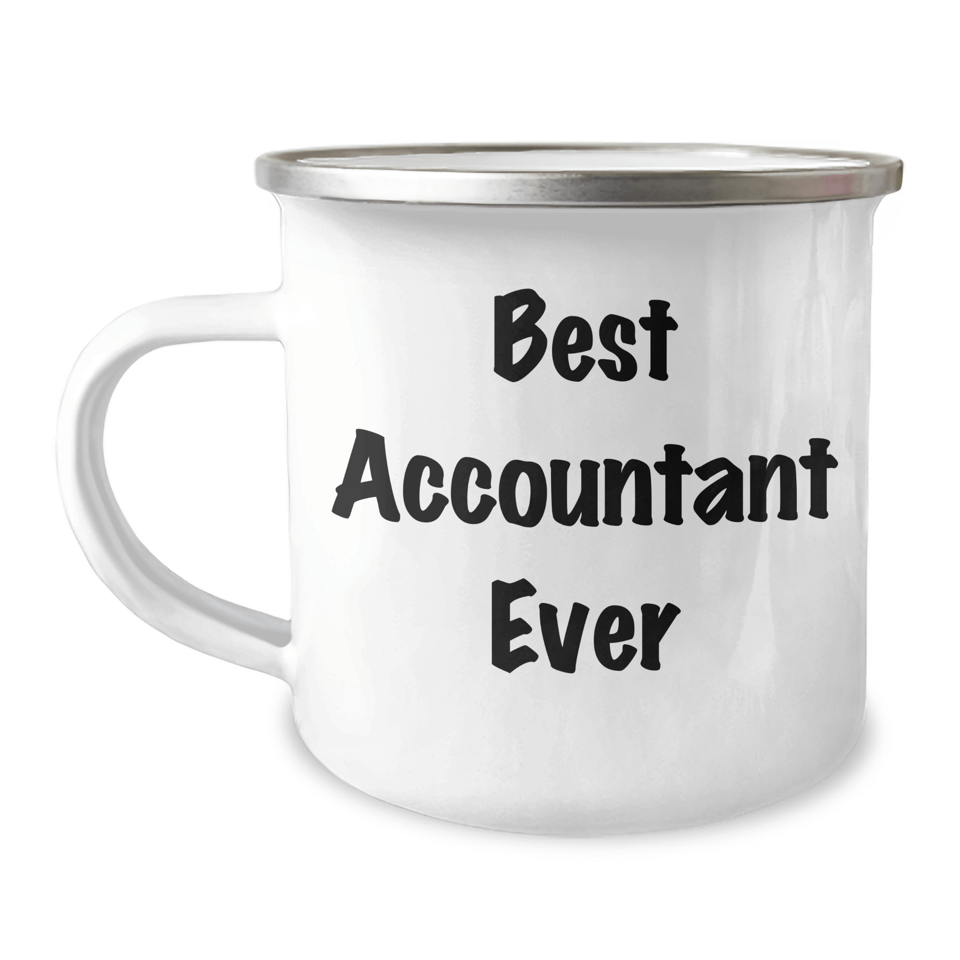 Funny Accountant Gifts for Men from Friends - 'Best Accountant Ever' Quote on Camping Mug, 12 oz Stainless Steel with Enamel Finish, Perfect for Graduation - The Buy Boom