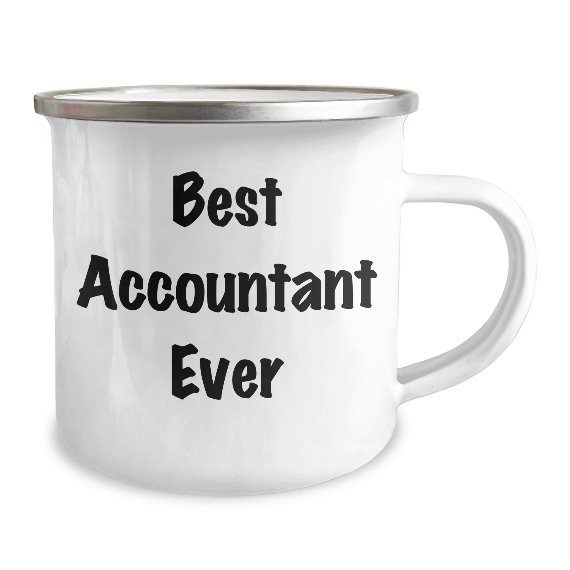 Funny Accountant Gifts for Men from Friends - 'Best Accountant Ever' Quote on Camping Mug, 12 oz Stainless Steel with Enamel Finish, Perfect for Graduation - The Buy Boom