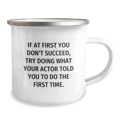 Funny Actor Camping Mug Gifts from Friends to Actor on Christmas Unique - The Buy Boom