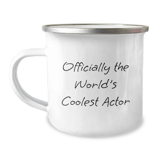 Funny Actor Gifts from Men, Gifts for the Coolest Actor, Officially the World's Coolest Actor Camping Mug, Graduation Unique Gifts - The Buy Boom