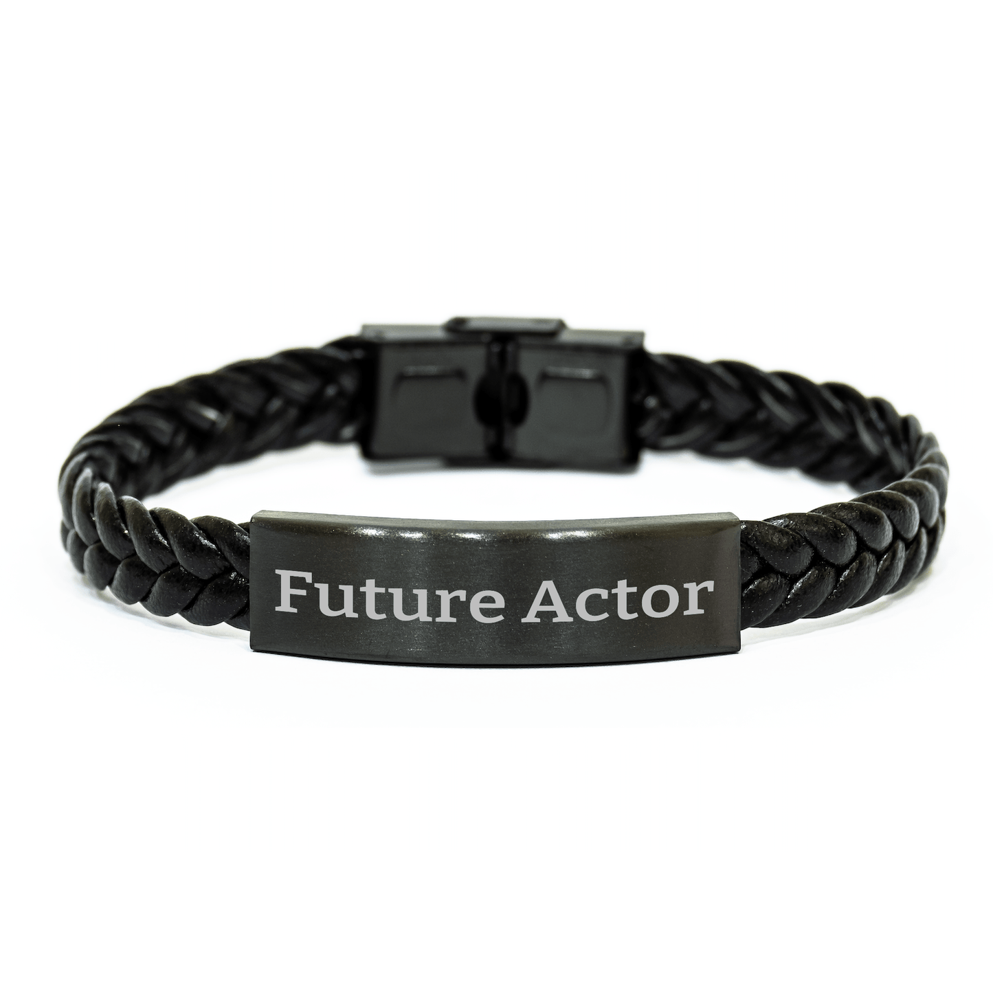 Funny Actor Gifts - Interlaced Leather Bracelet, Inspirational Quote, 7.87 inches, Stainless Steel and PU Leather, Gifts for Actors, Graduation Unique Gifts from Friends - The Buy Boom