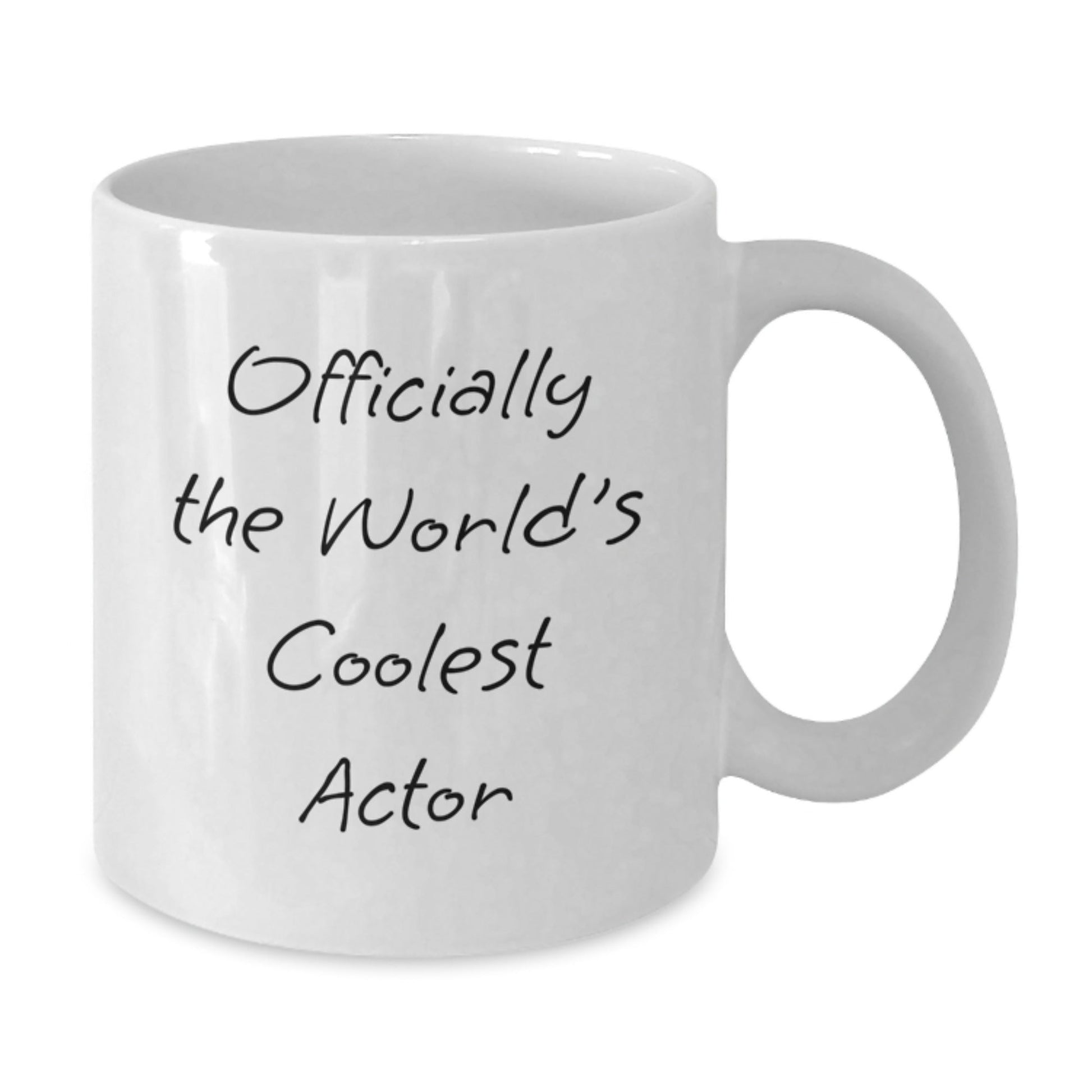 Funny Actor Gifts, Officially The World's Coolest Actor Quote White Coffee Mug, 11oz or 15oz Capacity, Ceramic, Microwave and Dishwasher Safe, Gifts from Friends to Actor, for Actor's Graduation - The Buy Boom