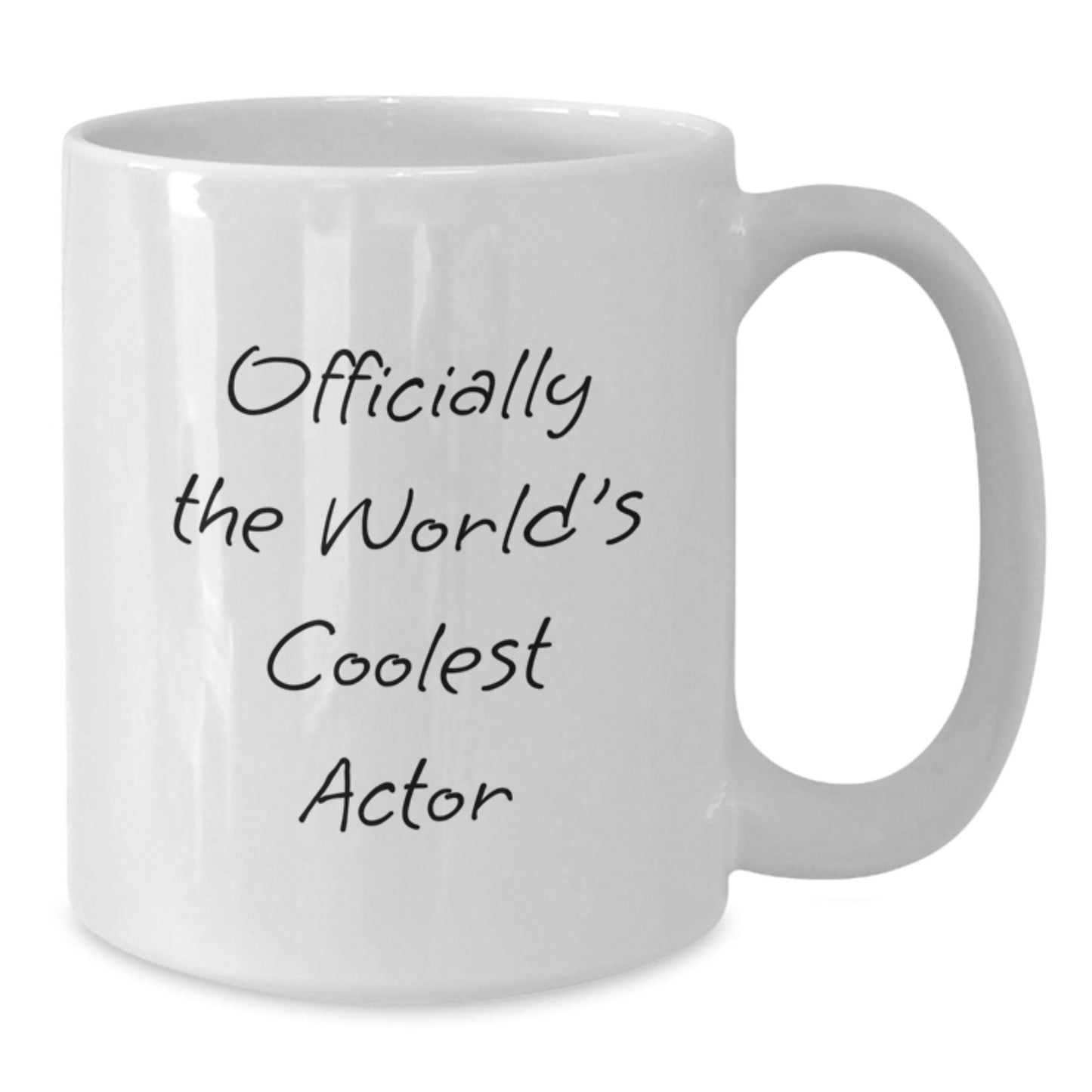 Funny Actor Gifts, Officially The World's Coolest Actor Quote White Coffee Mug, 11oz or 15oz Capacity, Ceramic, Microwave and Dishwasher Safe, Gifts from Friends to Actor, for Actor's Graduation - The Buy Boom
