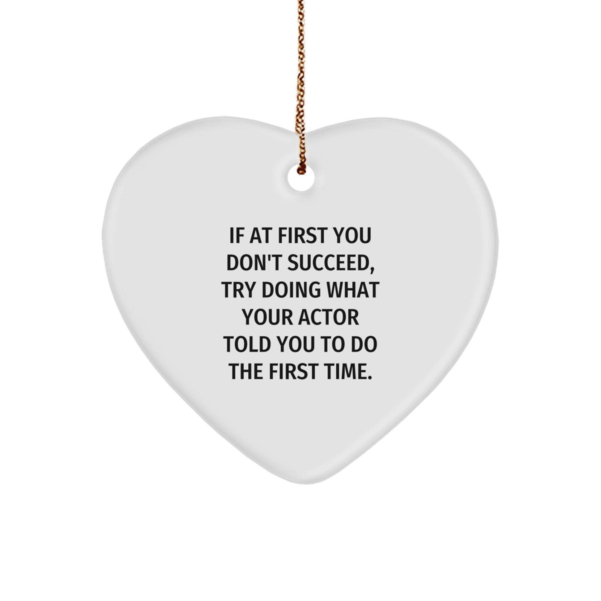 Funny Actor Heart Ornament, Unique Gifts from Men to Actor Friends for Christmas, Heart Shaped Decor - The Buy Boom
